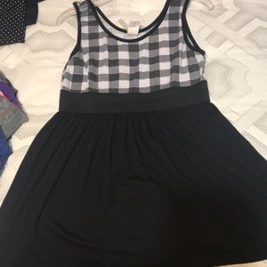 Striped black and white blouse